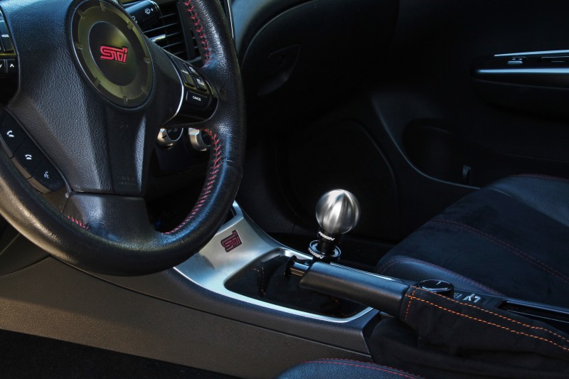 Subaru WRX STI Shift Knob - Perrin Performance - Ball Style 2.0in Stainless Steel - Brushed - `04-`21